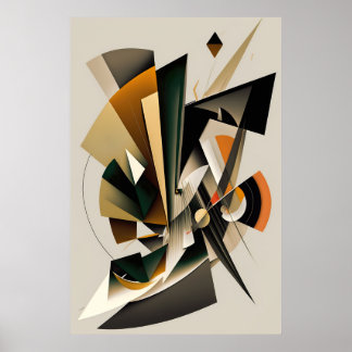 Geometric Abstract Shapes Wall Art Poster