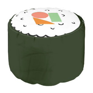 Geometric Abstract SushiAbstract Sushi Pattern Pouf