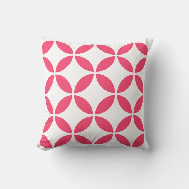 Geometric abstract - Sweet Fuchsia ! Throw Pillow (Front)