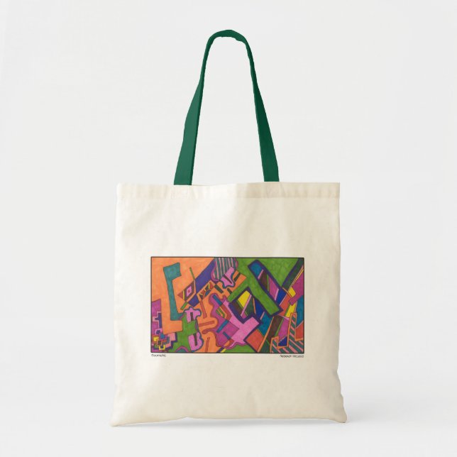 "Geometric" Abstract Tote Bag (Front)