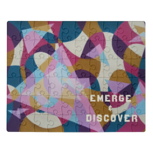 Geometric Abstract Triangle 3-D Optical Illusion Jigsaw Puzzle