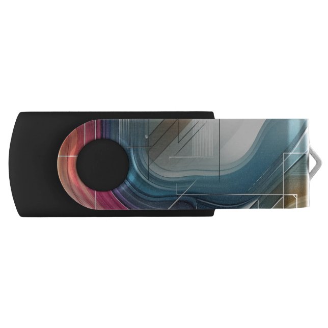 Geometric Abstract USB Flash Drive (Front)