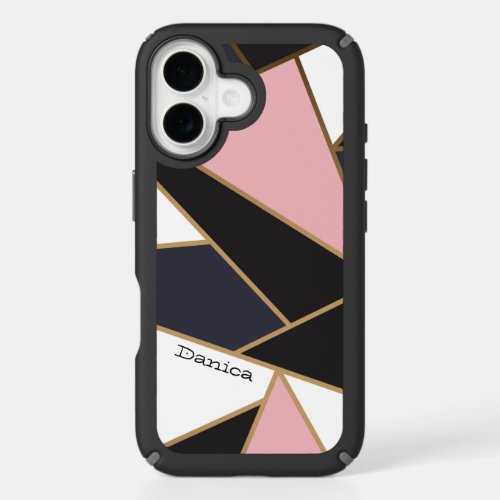 Geometric Abstract with Name Otterbox - iPhone 16 Case