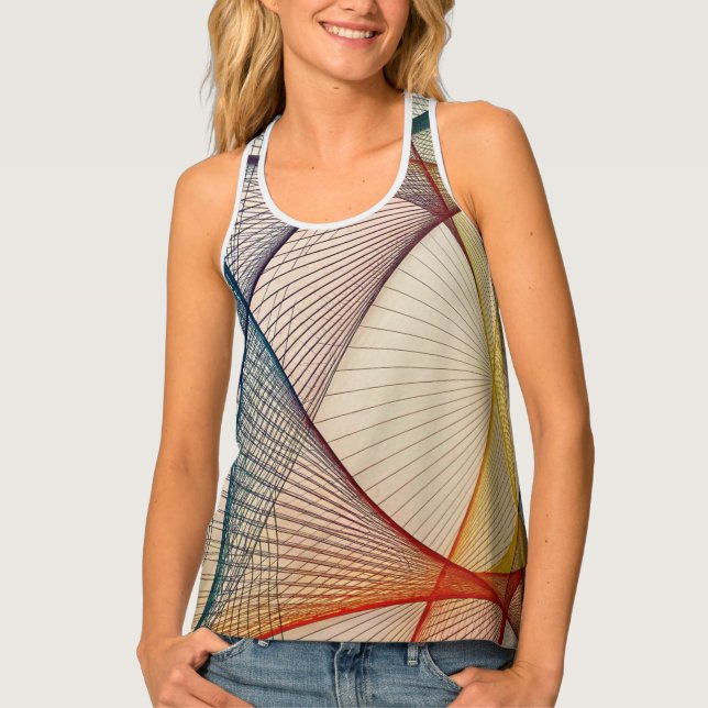 Geometric Abstract Women's Tank Top (Front)
