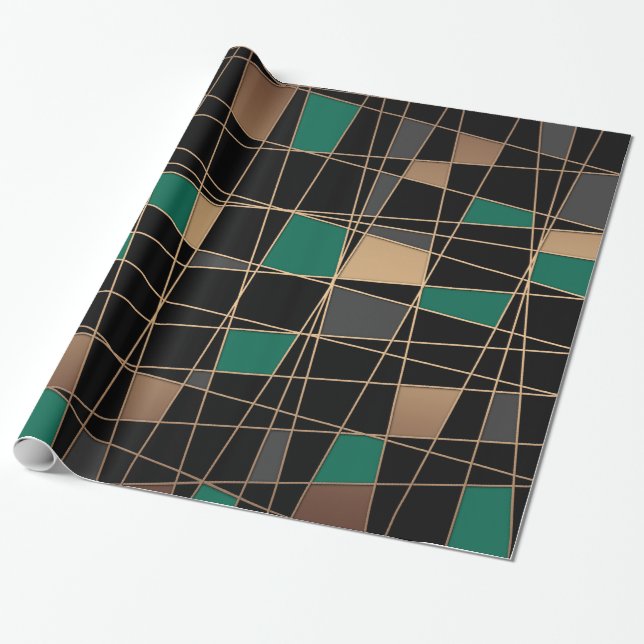 Geometric, abstract wrapping paper (Unrolled)