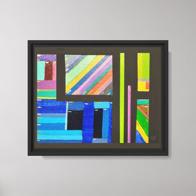 Geometric Abstraction Of Colors  Canvas Print (Front)
