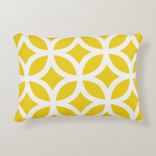 Geometric Accent Pillow _ Lemon Yellow Pattern