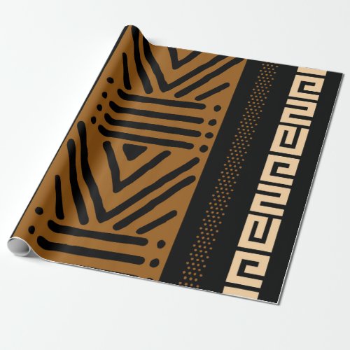 Geometric African Mud Cloth Tribal Giftwrap Wrappi Wrapping Paper