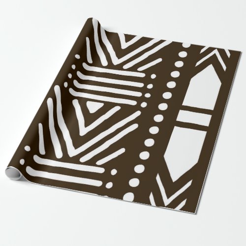 Geometric African Mud Cloth Tribal Giftwrap Wrapping Paper