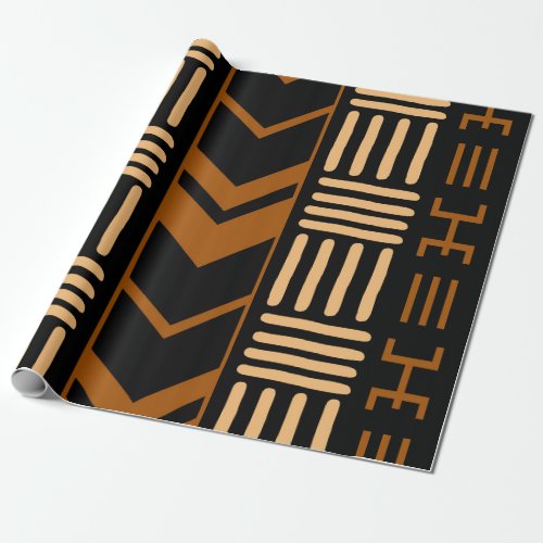 Geometric African Mud Cloth Tribal Giftwrap Wrapping Paper