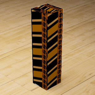 Geometric African Mud Cloth Tribal Wine Box