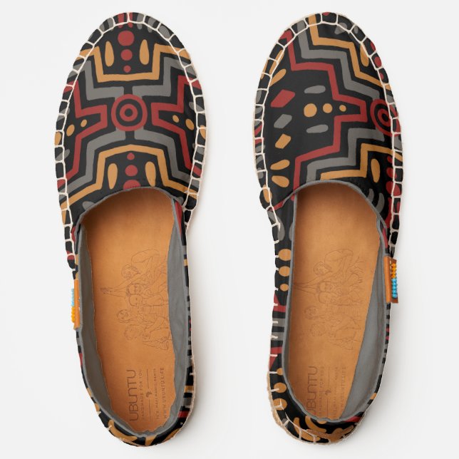 Geometric African Pattern Espadrilles (Front)