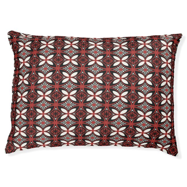 Geometric African tribal pattern Pet Bed (Front)