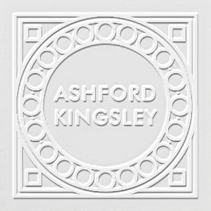 Geometric Alternating Circle & Outlined Square Embosser