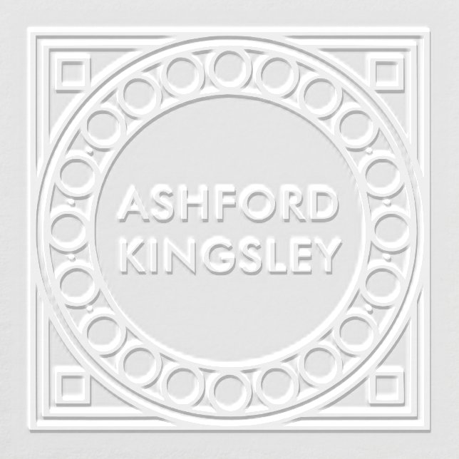 Geometric Alternating Circle & Outlined Square Embosser (Design)