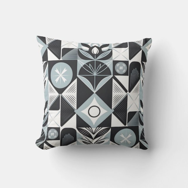Geometric and Artistic pattern  Throw Pillow (Front)