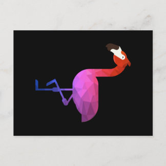 Geometric Animal Flamingo Postcard