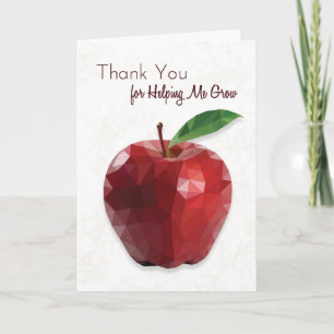 Geometric Apple Teacher Appreciation Card