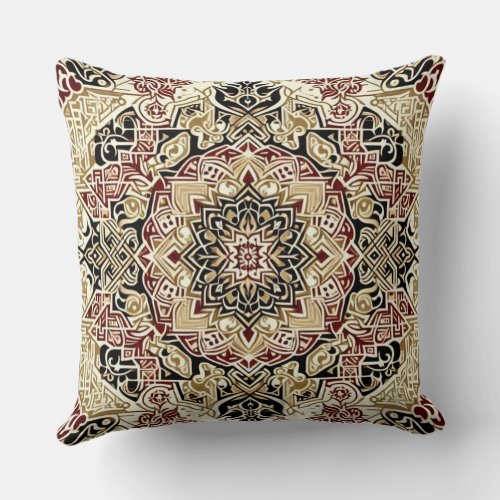 Geometric arabesque throw pillow