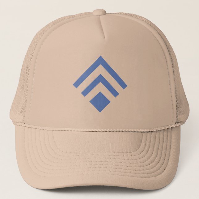 Geometric Arrow 02 - Baby Blue Trucker Hat (Front)