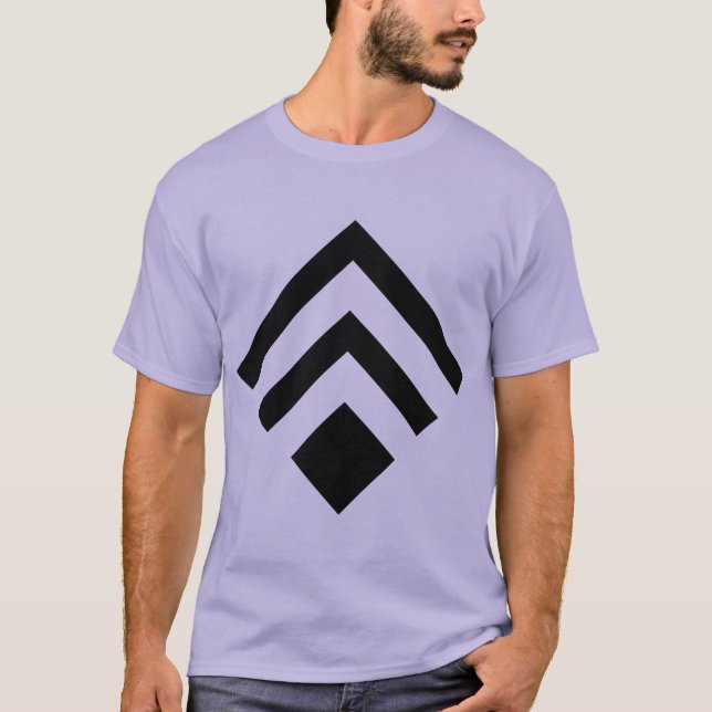 Geometric Arrow 02 - Black T-Shirt (Front)