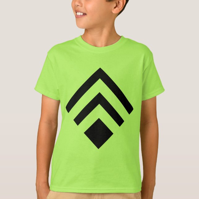 Geometric Arrow 02 - Black T-Shirt (Front)