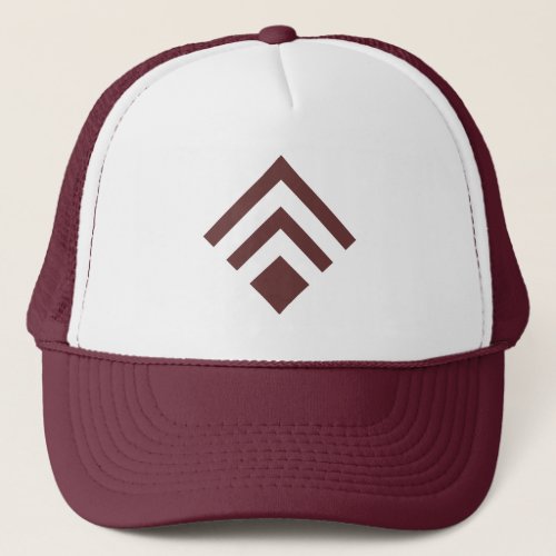 Geometric Arrow 02 _ Dark Brown Trucker Hat