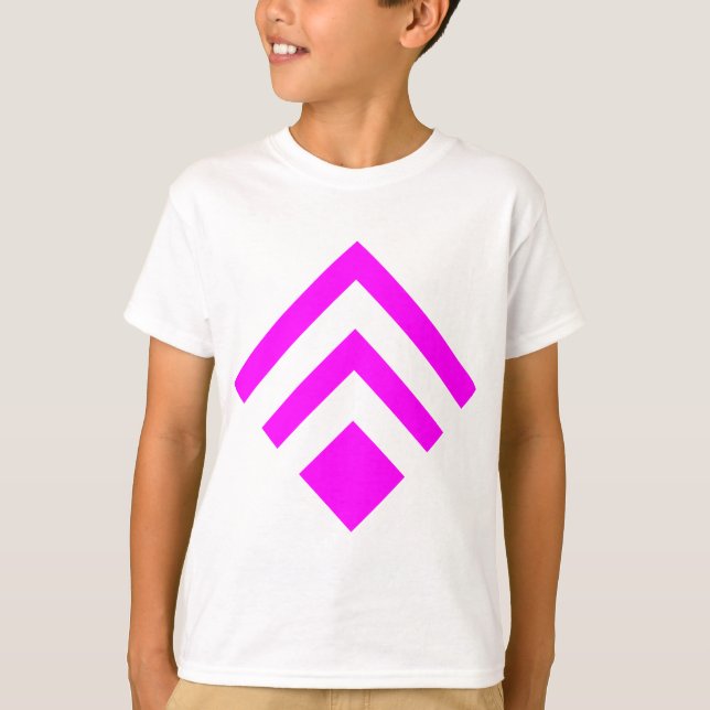 Geometric Arrow 02 - Magenta T-Shirt (Front)