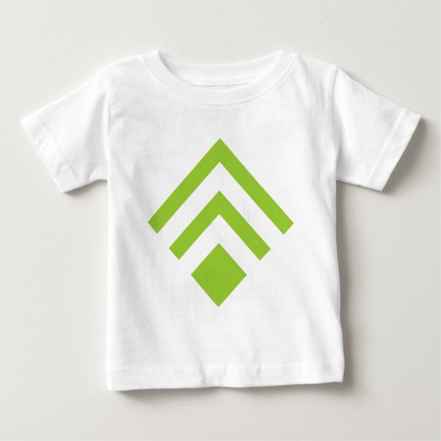 Geometric Arrow 02 - Martian Green Baby T-Shirt (Front)