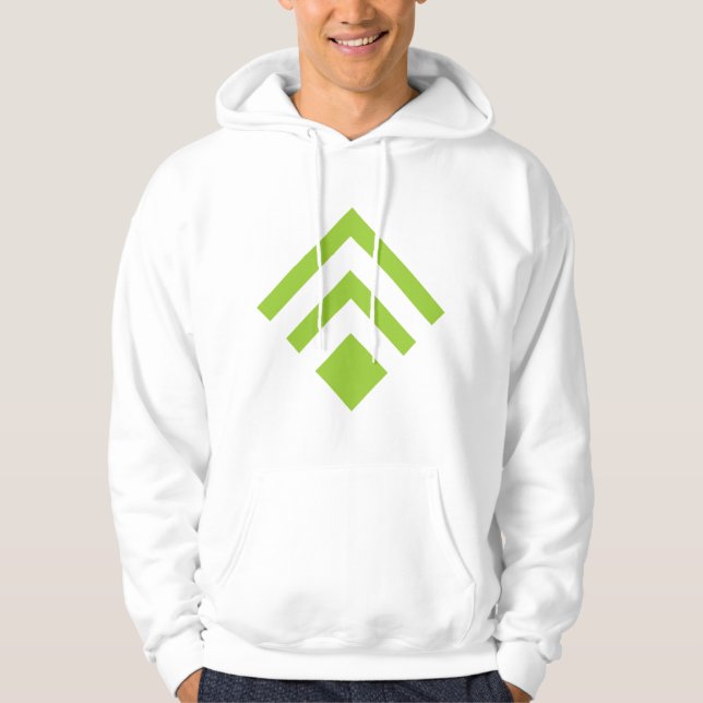Geometric Arrow 02 - Martian Green Hoodie (Front)