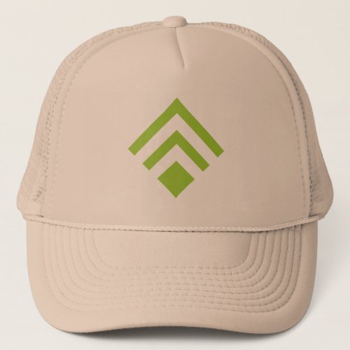 Geometric Arrow 02 _ Martian Green Trucker Hat