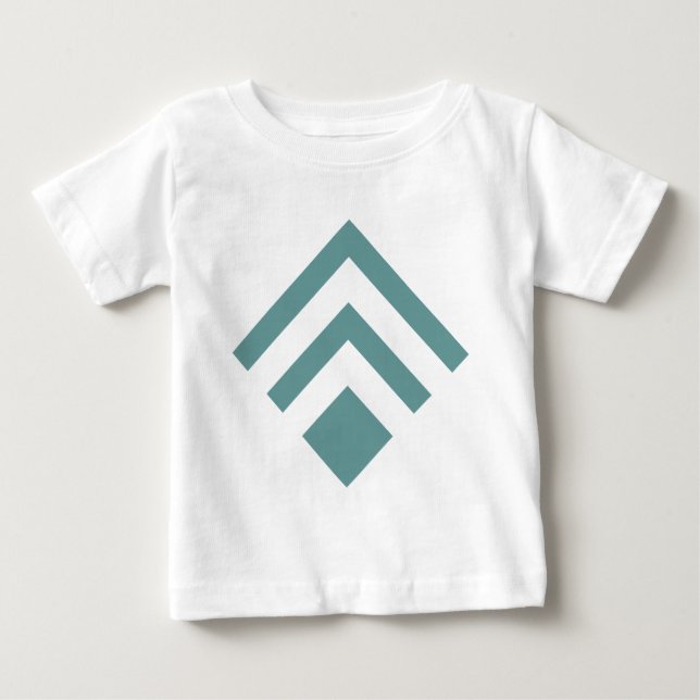 Geometric Arrow 02 - Ocean Green Baby T-Shirt (Front)
