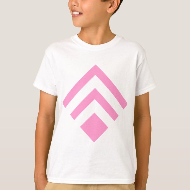 Geometric Arrow 02 - Pink T-Shirt (Front)