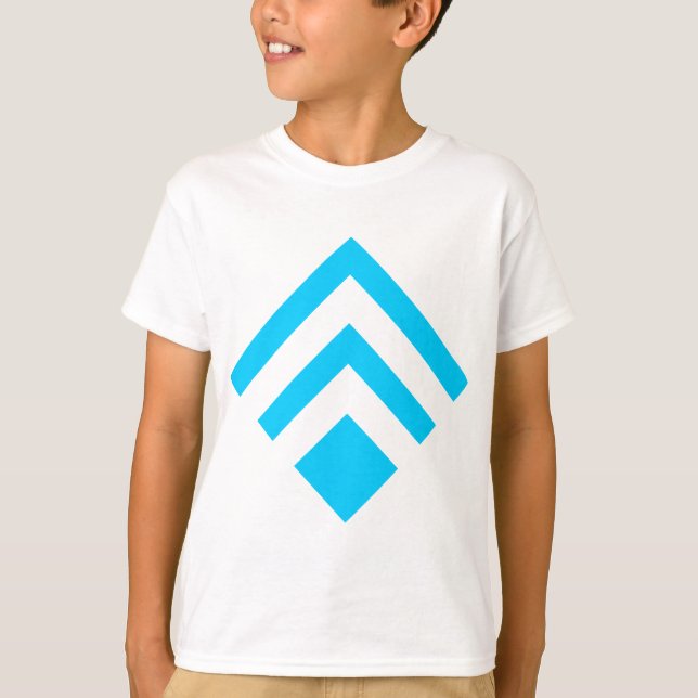 Geometric Arrow 02 - Sky Blue T-Shirt (Front)