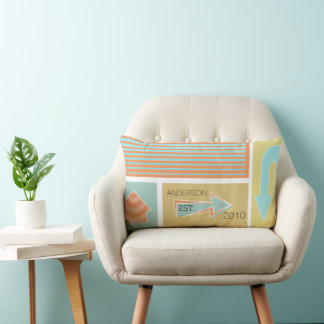 Geometric Arrow Abstract Pattern Lumbar Pillow