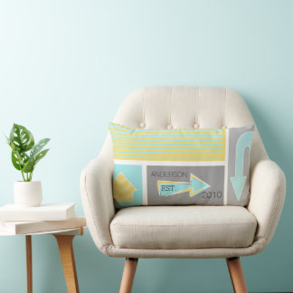 Geometric Arrow Abstract Pattern Lumbar Pillow