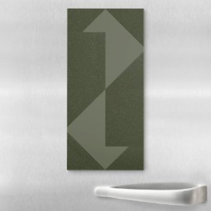 Geometric Arrows Magnetic Notepad – Moss Green