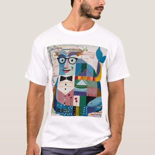 Geometric Art Abstract Design T_Shirt