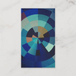 Geometric Art | Blue Circles, Arcs, And Triangles Business Card at Zazzle