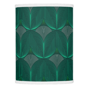 Geometric Art Deco emerald flower Lamp Shade