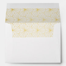 Geometric art deco return address Envelope