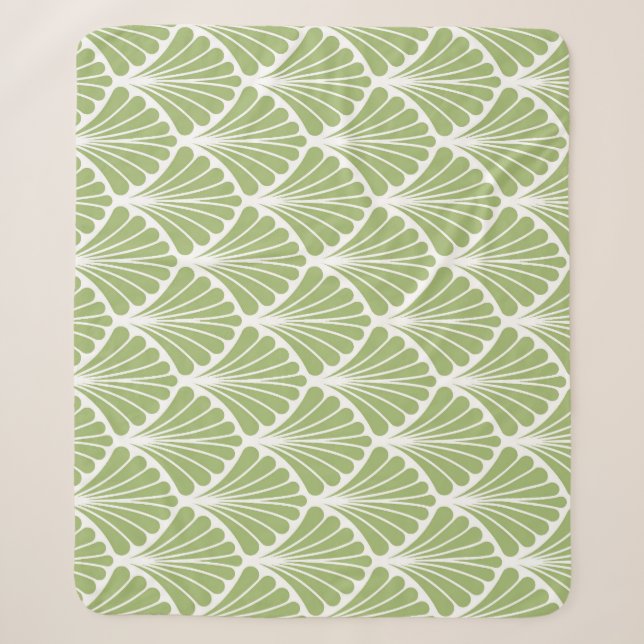 Geometric Art Deco, seamless pattern Sherpa Blanket (Front)