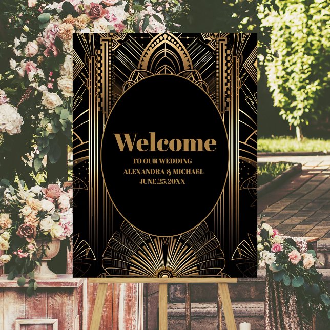 Geometric Art Deco Wedding Foam Board (Creator Uploaded)