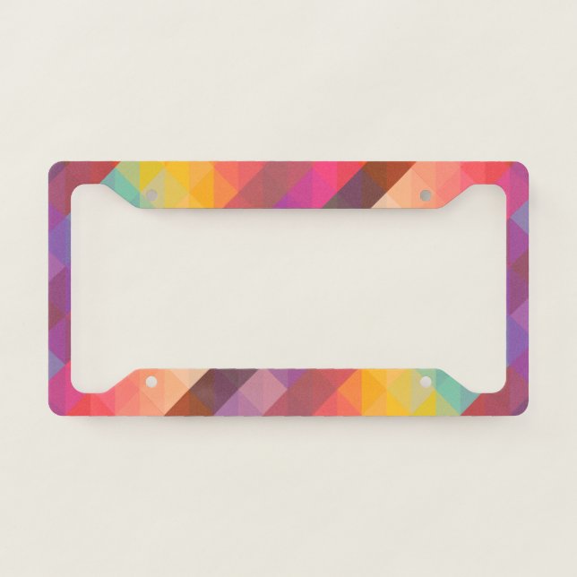Geometric Art Geometric Photography Kaleidoscope   License Plate Frame (Front)
