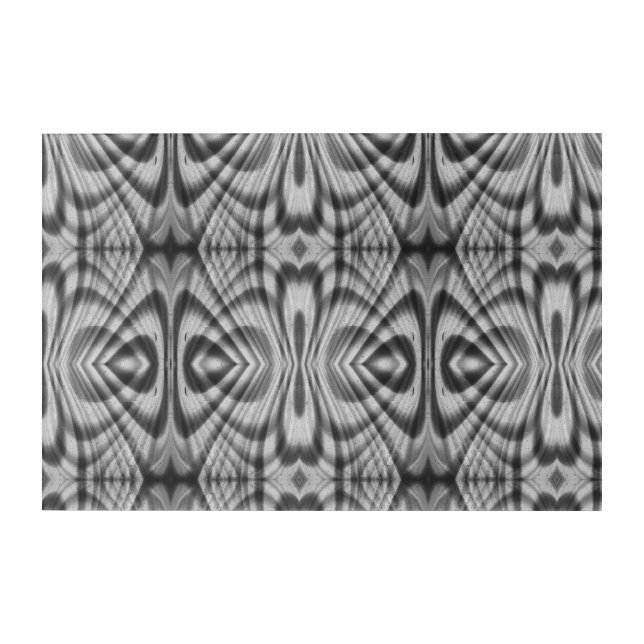 Geometric art gray swirls abstract acrylic (Front)