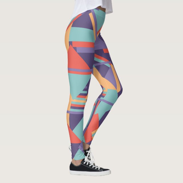 Geometric art minimal artsy design leggings (Right)