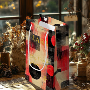 Geometric Art Personalized Gift Bag Abstract Desig