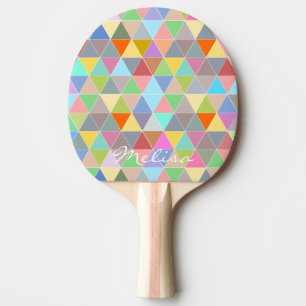 Geometric art ping pong paddle for table tennis