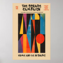 Geometric Art Poster Colorful Abstract Exhibition