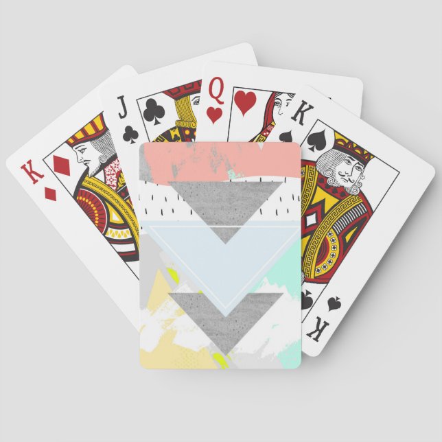 Geometric Art Print Poker Cards (Back)